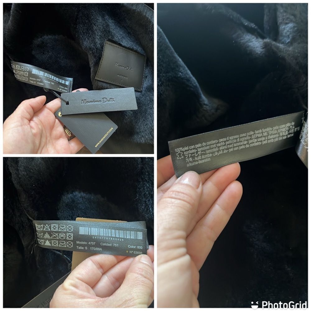 NWT Massimo Dutti | Leather mouton jacket with furskin detail - Picture 14 of 14